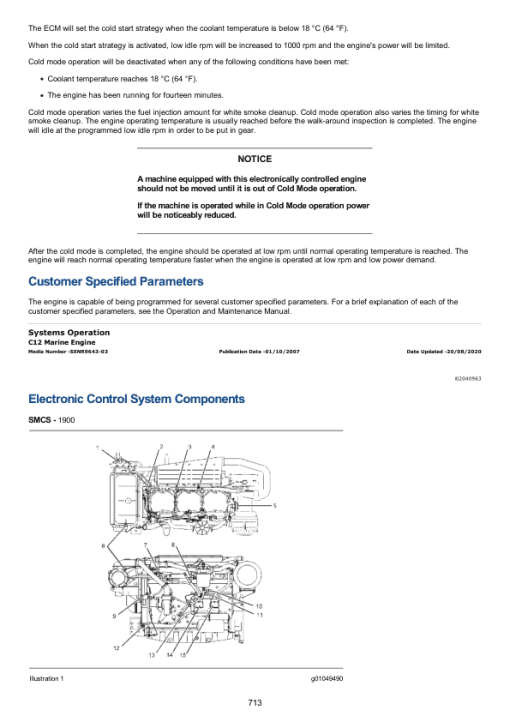 Caterpillar CAT C12 Marine Engine Service Repair Manual (NFL00001 and up) - Image 5