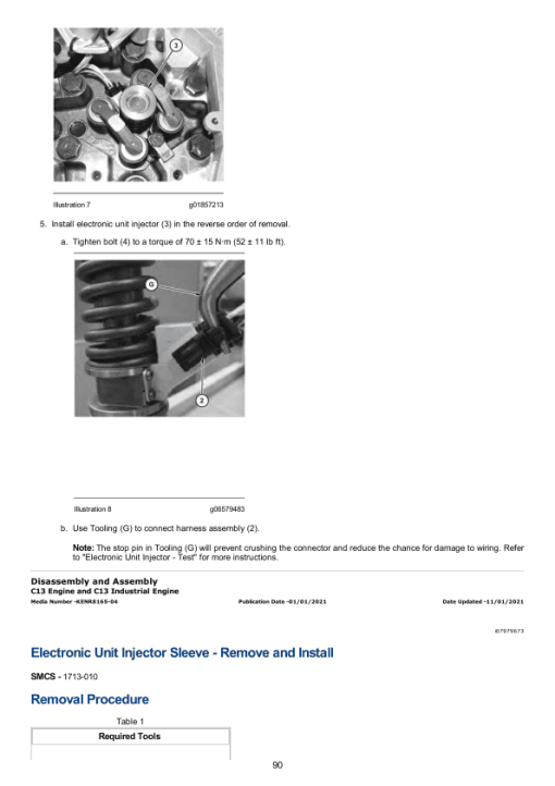 Caterpillar CAT C13 Engine Service Repair Manual (KWJ00001 and up) - Image 6