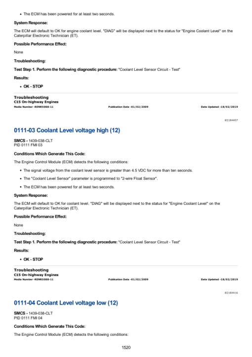 Caterpillar CAT C15 Truck Engine Service Repair Manual (KRA00001 and up) - Image 3