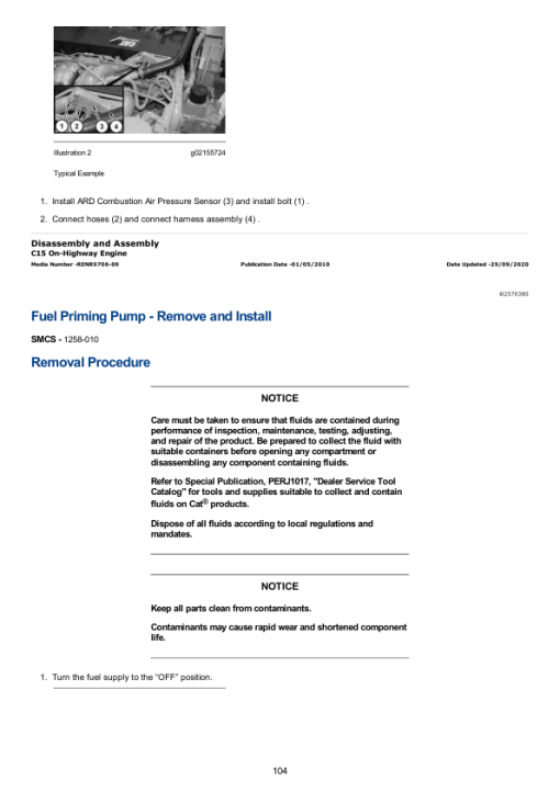 Caterpillar CAT C15 Truck Engine Service Repair Manual (SDP00001 and up) - Image 2