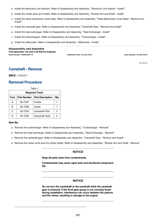 Caterpillar CAT C18 Marine Engine Service Repair Manual (GES00001 and up) - Image 4