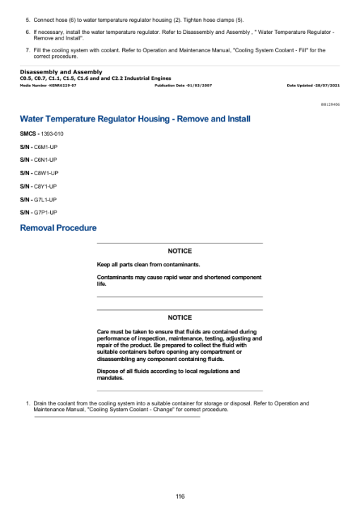 Caterpillar CAT C1.1 Industrial Engine Service Repair Manual (C7Y00001 and up) - Image 2