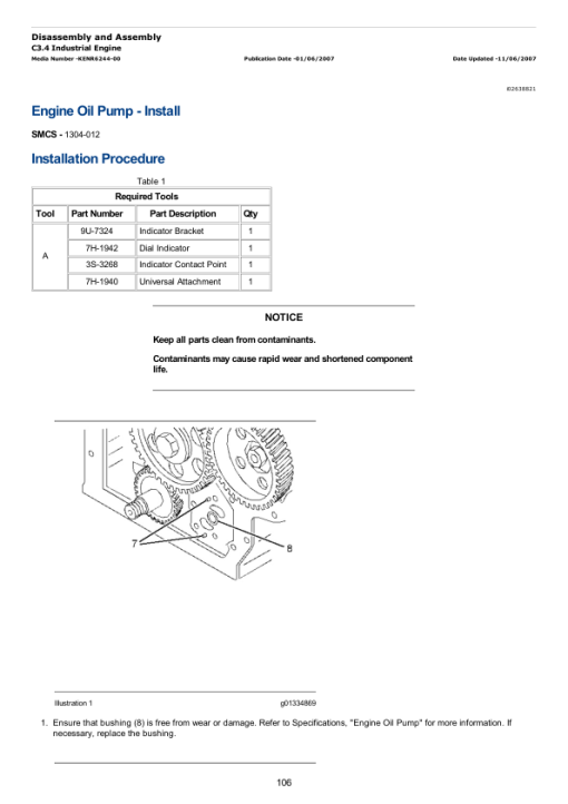 Caterpillar CAT C3.4 Industrial Engine Service Repair Manual (CJR00001 and up) - Image 2