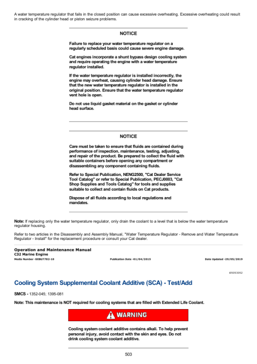 Caterpillar CAT C32 Marine Engine Service Repair Manual (RNY00001 and up) - Image 5