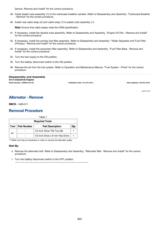 Caterpillar CAT C4.4 Engine Machine Service Repair Manual (44800001 and up) - Image 4