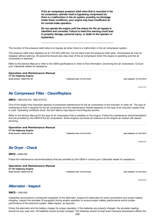 Caterpillar CAT C7 Truck Engine Service Repair Manual (SAP00001 and up) - Image 3