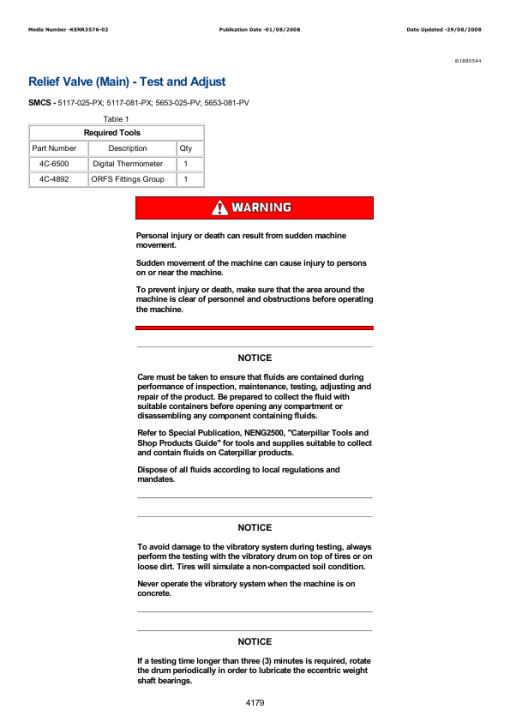 Caterpillar CAT CP-663E Vibratory Compactor Service Repair Manual (AFL00001 and up) - Image 5