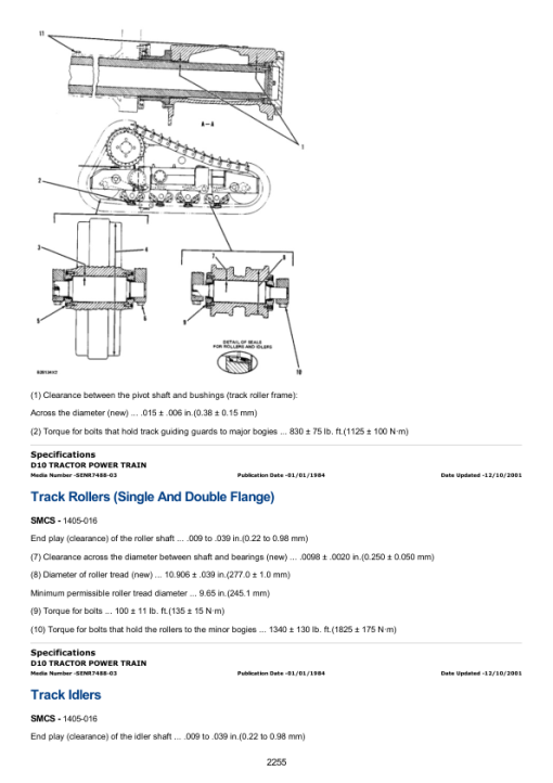 Caterpillar CAT D10 Track Type Tractor Service Repair Manual (84W00001 till 00645) - Image 5