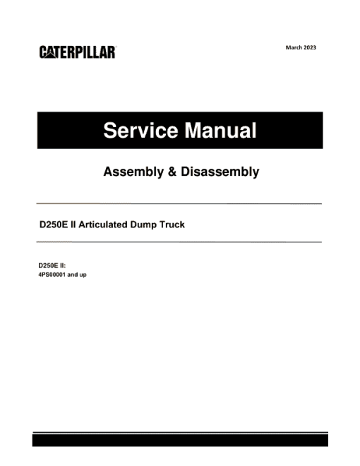 Caterpillar CAT D250E II Articulated Dump Truck Service Repair Manual (4PS00001 and up)