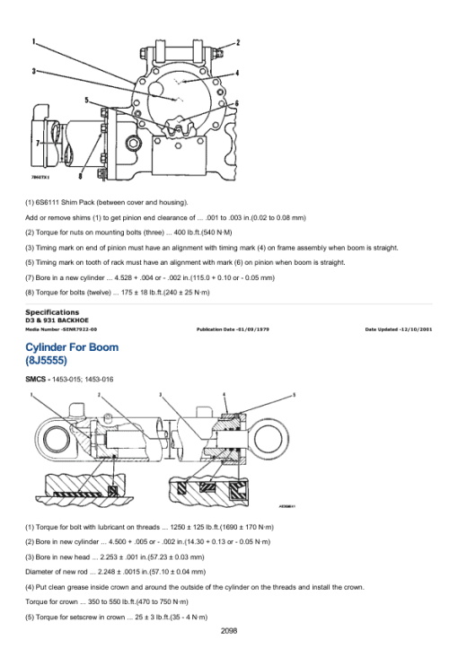 Caterpillar CAT D3 Track-Type Tractor Service Repair Manual (06N00001 and up) - Image 5