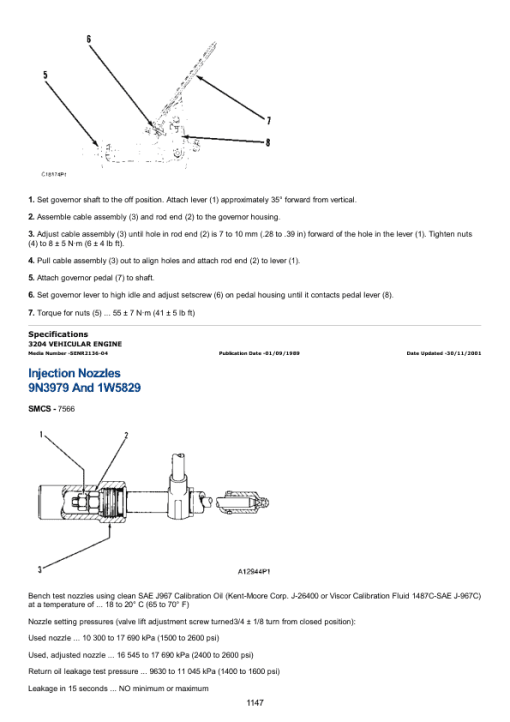 Caterpillar CAT D3C Track-Type Tractor Service Repair Manual (5KG00001 and up) - Image 2