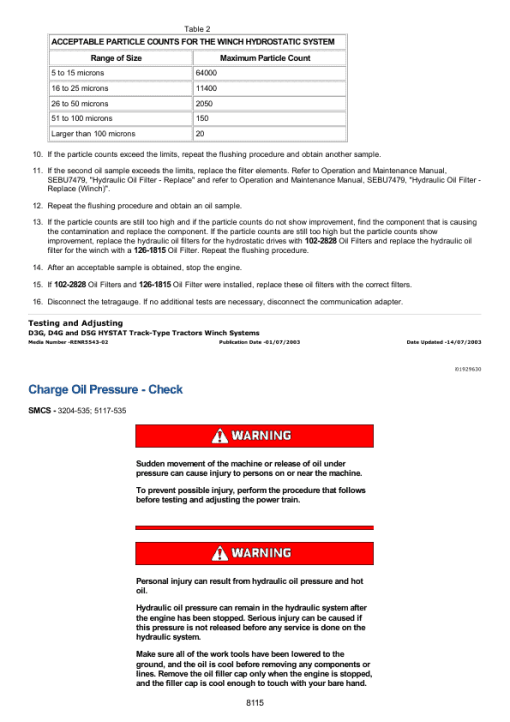 Caterpillar CAT D4G Track-Type Tractor Service Repair Manual (CFN00001 and up) - Image 5