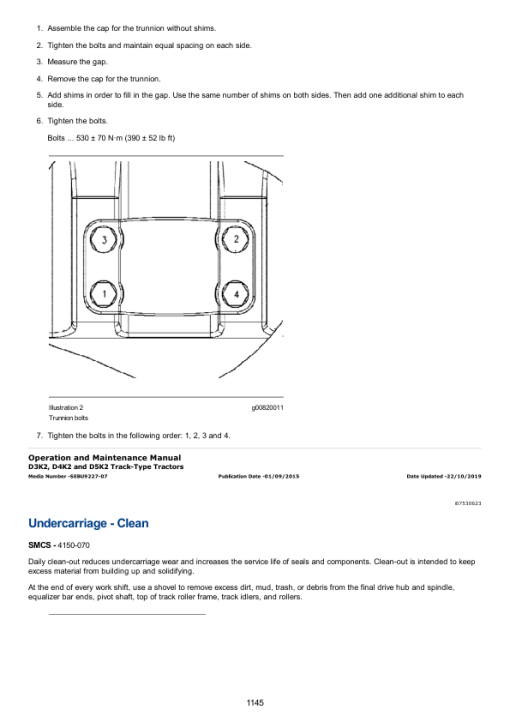 Caterpillar CAT D4K2 XL Track-Type Tractor Service Repair Manual (MT300001 and up) - Image 2