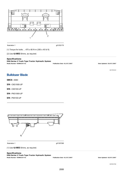 Caterpillar CAT D6G2 LGP Track-Type Tractor Service Repair Manual (C6X00001 and up) - Image 3