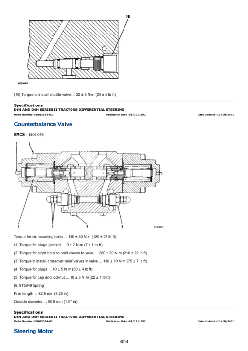 Caterpillar CAT D6H Track Type Tractor Service Repair Manual (8KB00001 and up) - Image 4