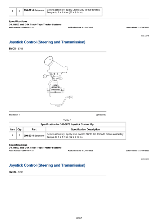 Caterpillar CAT D6K2 Track Type Tractor Service Repair Manual (EL700001 and up) - Image 3