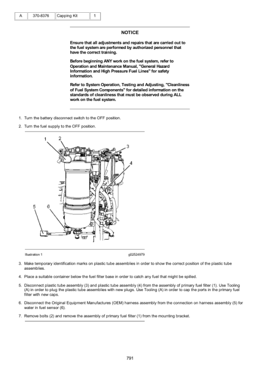 Caterpillar CAT D6K2 Track Type Tractor Service Repair Manual (EL700001 and up) - Image 6