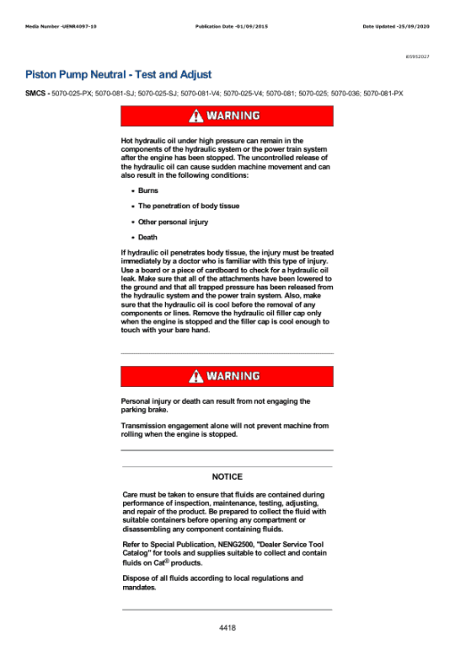 Caterpillar CAT D6K2 Track Type Tractor Service Repair Manual (MP700001 and up) - Image 6