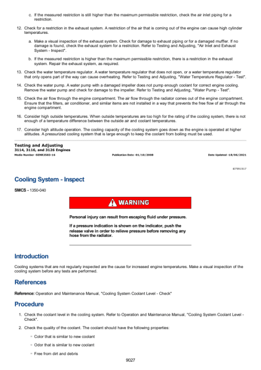 Caterpillar CAT D6M Track Type Tractor Service Repair Manual (3WN00001 and up) - Image 4