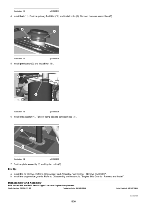 Caterpillar CAT 637G Wheel Scraper Service Repair Manual (DEX00001 and up) - Image 3