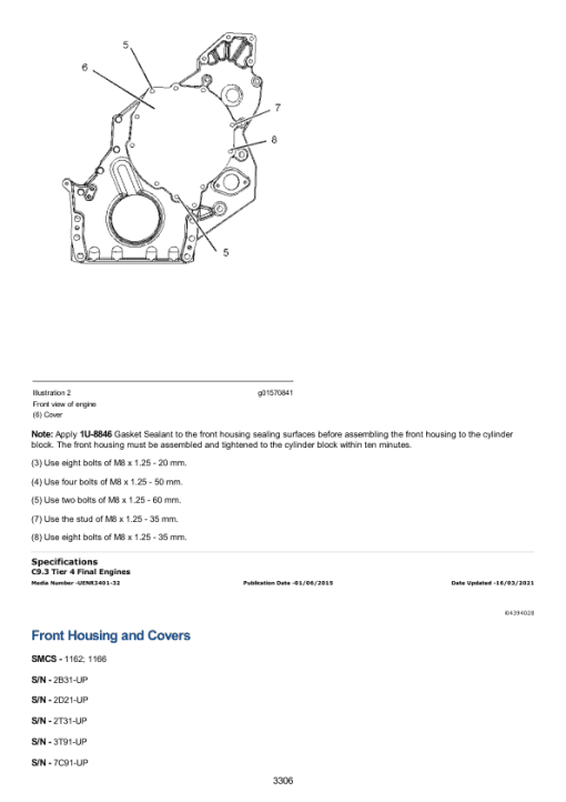 Caterpillar CAT D7G Track Type Tractor Service Repair Manual (92V11898 and up) - Image 3