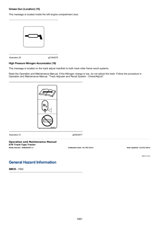 Caterpillar CAT D7E LGP Track Type Tractor Service Repair Manual (TJA00001 and up) - Image 3