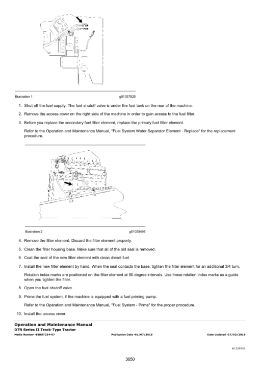 Caterpillar CAT D7R II Track-Type Tractor Service Repair Manual (AEC00001 and up) - Image 3