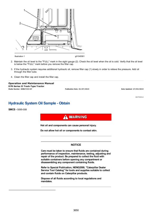 Caterpillar CAT 651E Wheel Tractor Service Repair Manual (89Z00001 and up) - Image 3