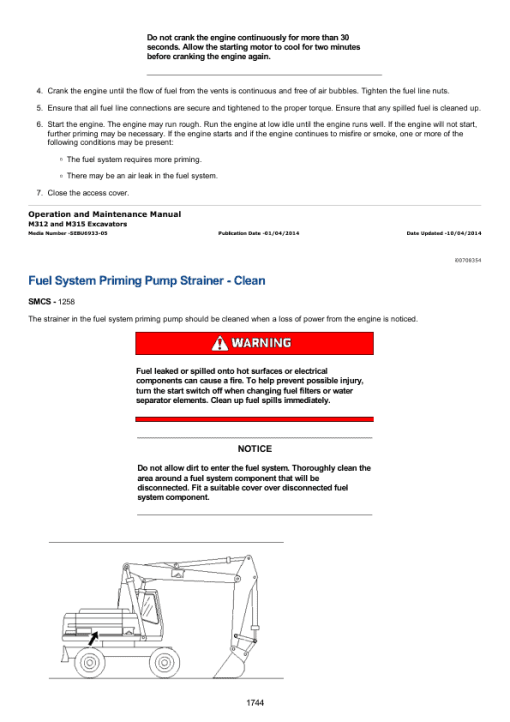 Caterpillar CAT M312 Excavator Service Repair Manual (6TL00410 and up) - Image 3