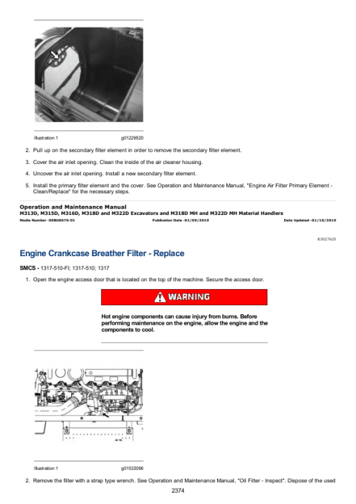 Caterpillar CAT 235 Excavator Service Repair Manual (83X00001 till 00443) - Image 2