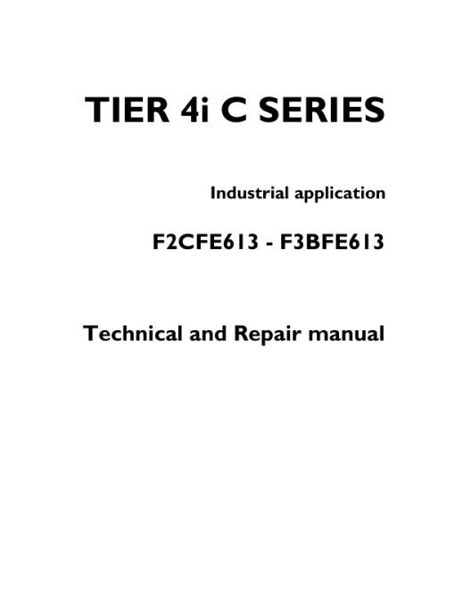 Cursor F2CFE613 and F3BFE613 Tier 4i C Series (C87 & C13 ENT) Engine Repair Manual