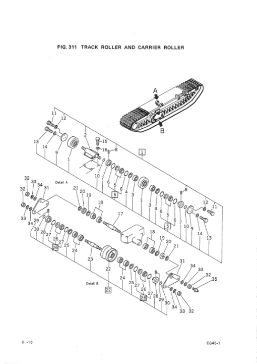 Hitachi CG45 Crawler Carriers Parts Catalog Manual - EP80311 - Image 4