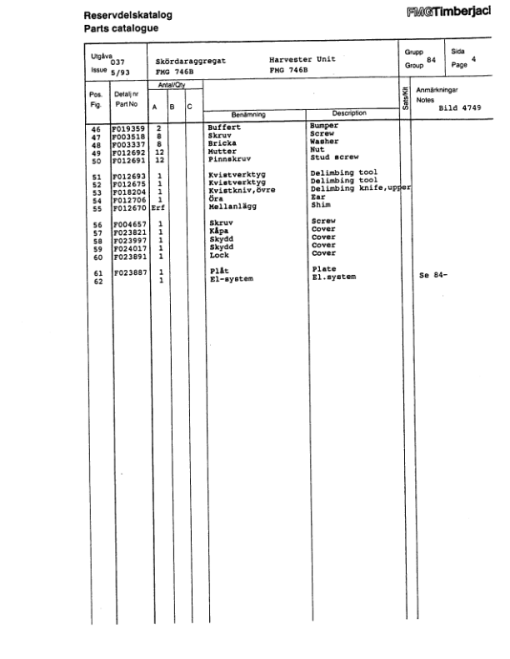 Timberjack 1270 Wheeled Harvesters (SN 12700607–12700736) Parts Catalog Manual - F277303 - Image 2