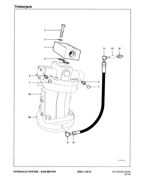 Timberjack FS24 Stt Disc Saw Felling Heads (SN WCFS24X004001) Parts Catalog Manual - F381463 - Image 4