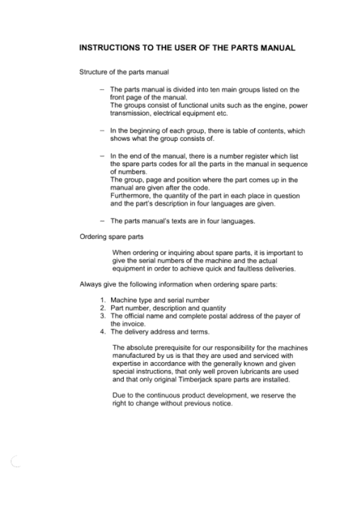 Timberjack 720 Harvesting Heads (SN 12FH0001-) Parts Catalog Manual - Image 3