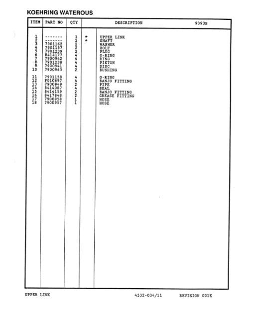 Koehring Waterous F850 Harvesting Heads (SN 20-101 and Up) Parts Catalog Manual - Image 4