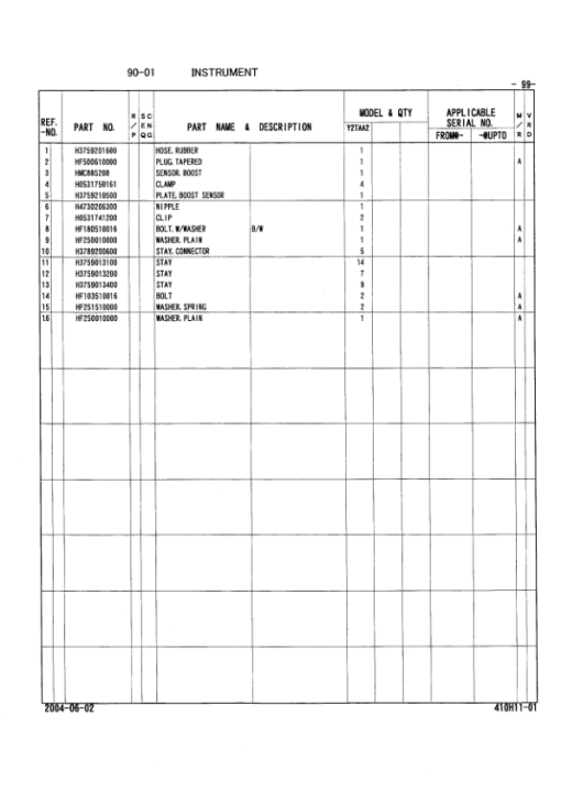 Hitachi S6R-Y1TAA1 Engine (SN 15712-) Parts Catalog Manual - Image 3