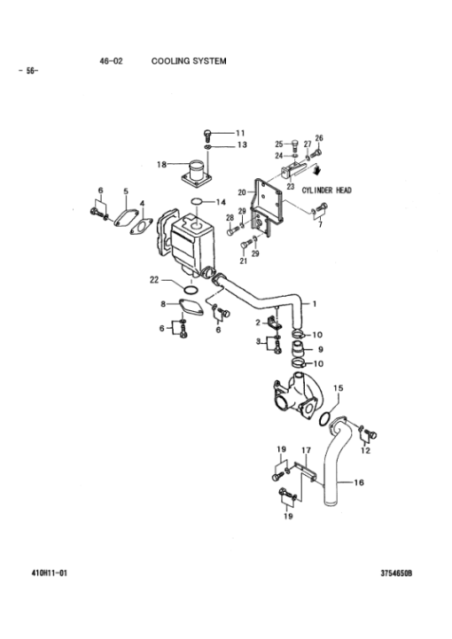 Hitachi S6R-Y1TAA1 Engine (SN 15712-) Parts Catalog Manual - Image 2