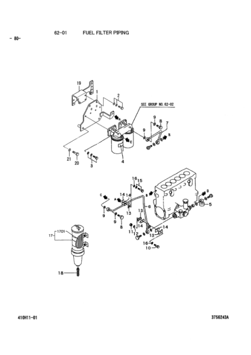 Hitachi S6R-Y1TAA1 Engine (SN 15712-) Parts Catalog Manual - Image 4