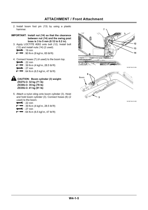 Hitachi ZX27U-3, ZX30U-3, ZX35U-3 Mini Excavator Service Repair Manual - Image 5