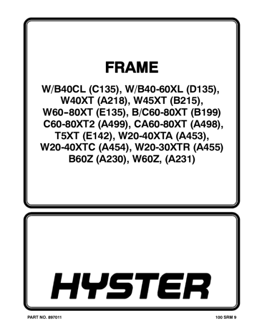 Hyster B40XL, B60XL, W40XL, W60XL Pallet Walkie Rider D135 Series Repair Manual