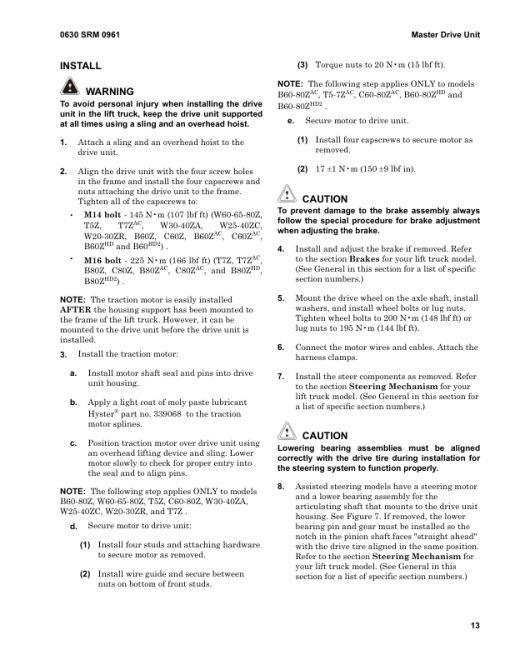 Hyster B60ZHD2, B80ZHD2 Pallet Truck C257 Series Repair Manual - Image 2