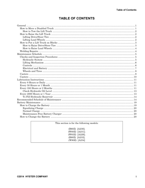 Hyster B80Z Pallet Truck A233 Series Repair Manual - Image 4