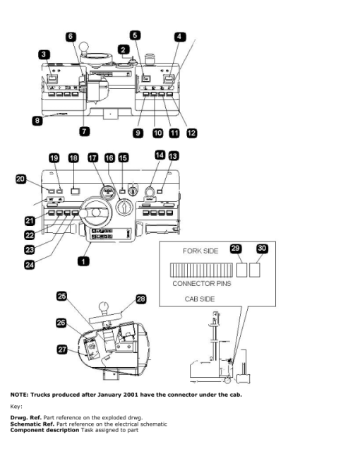 Hyster C1.0, C1.3, V30XMU Man-Up Turret Trucks A463 Series Repair Manual - Image 2