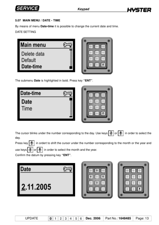 Hyster C60XT2, C80XT2 Pallet Trucks A499 Series Repair Manual - Image 2