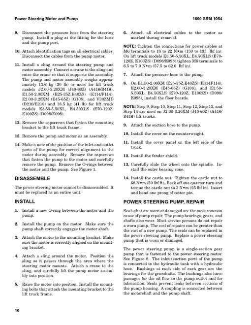 Hyster E1.50XM, E1.75XM, E2.00XM, E2.00XMS Electric Forklift Truck E114 Series Repair Manual (EU) - Image 3