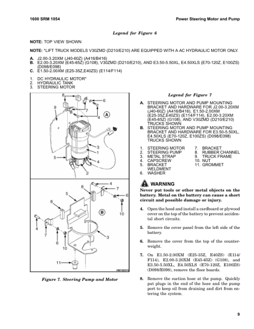 Hyster E1.50XM, E1.75XM, E2.00XM, E2.00XMS Electric Forklift Truck F114 Series Repair Manual (EU) - Image 4