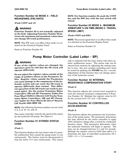 Hyster E2.00XM, E2.50XM, E3.0XM, E3.2XM Electric Forklift Truck F108 Series Repair Manual (EU) - Image 3