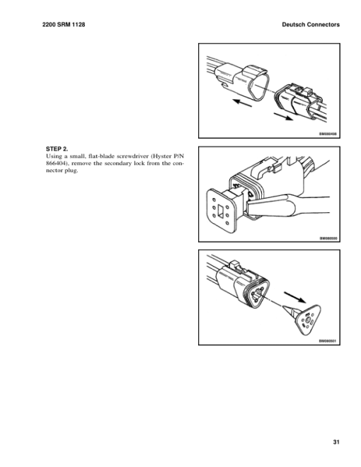 Hyster E2.2XN, E2.5XN, E3.0XN, E3.2XN, E3.5XN Electric Forklift Truck A268 Series Repair Manual - Image 2