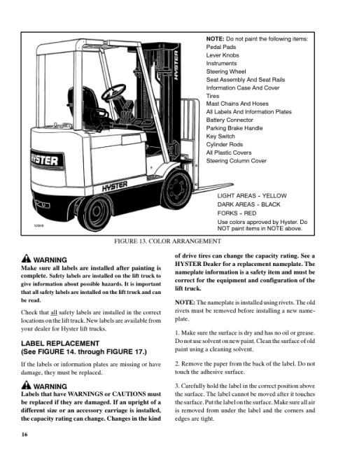 Hyster E25XL, E30XL, E35XL Electric Forklift Truck C114 Series Repair Manual (USA) - Image 4